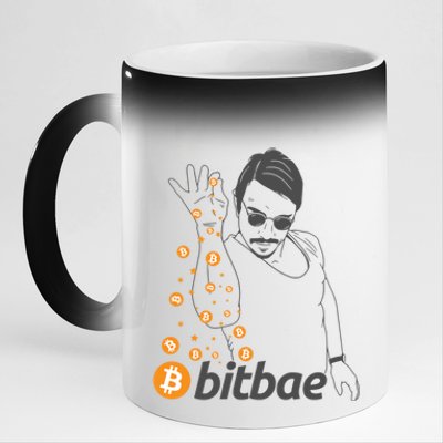 Crypto Salt Bae Bitcoin 11oz Black Color Changing Mug