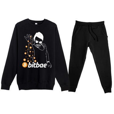 Crypto Salt Bae Bitcoin Premium Crewneck Sweatsuit Set