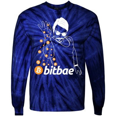 Crypto Salt Bae Bitcoin Tie-Dye Long Sleeve Shirt