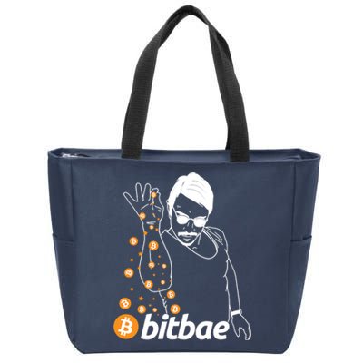 Crypto Salt Bae Bitcoin Zip Tote Bag