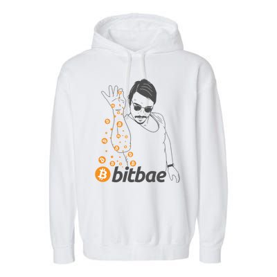 Crypto Salt Bae Bitcoin Garment-Dyed Fleece Hoodie