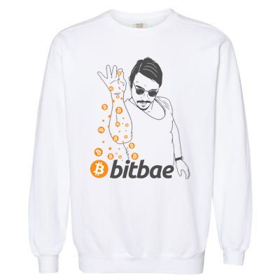 Crypto Salt Bae Bitcoin Garment-Dyed Sweatshirt