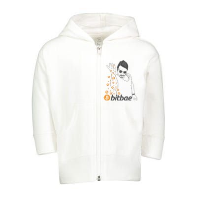 Crypto Salt Bae Bitcoin Toddler Zip Fleece Hoodie