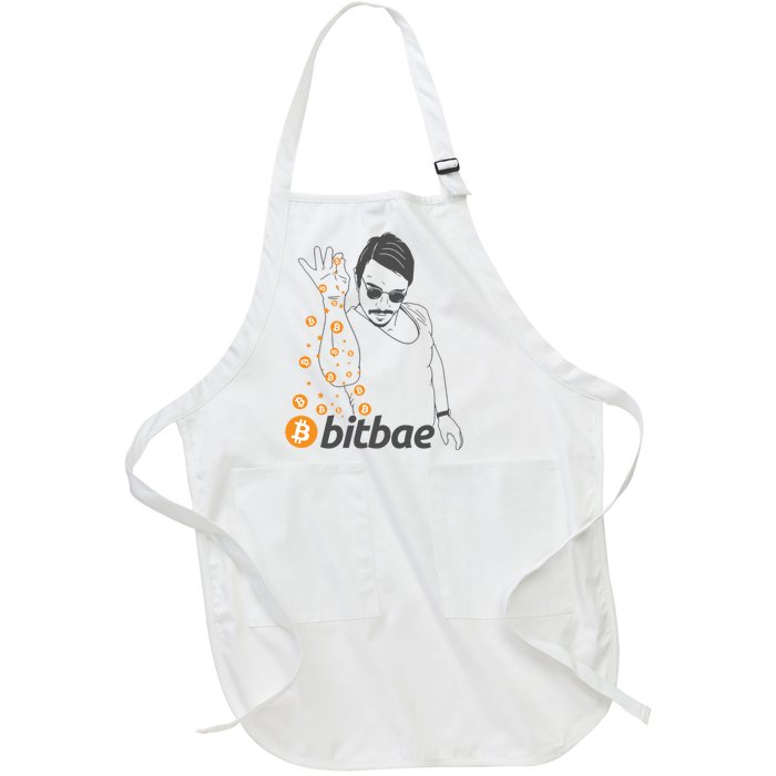 Crypto Salt Bae Bitcoin Full-Length Apron With Pockets