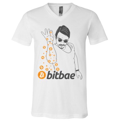 Crypto Salt Bae Bitcoin V-Neck T-Shirt