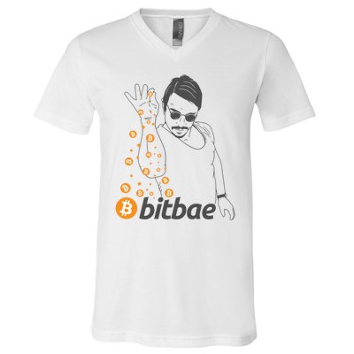 Crypto Salt Bae Bitcoin V-Neck T-Shirt