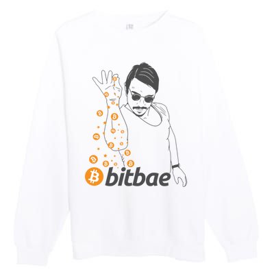 Crypto Salt Bae Bitcoin Premium Crewneck Sweatshirt