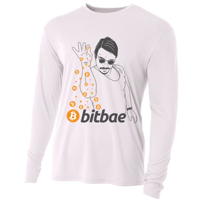 Crypto Salt Bae Bitcoin Cooling Performance Long Sleeve Crew