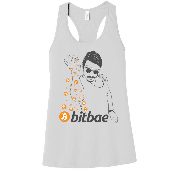 Crypto Salt Bae Bitcoin Women's Racerback Tank