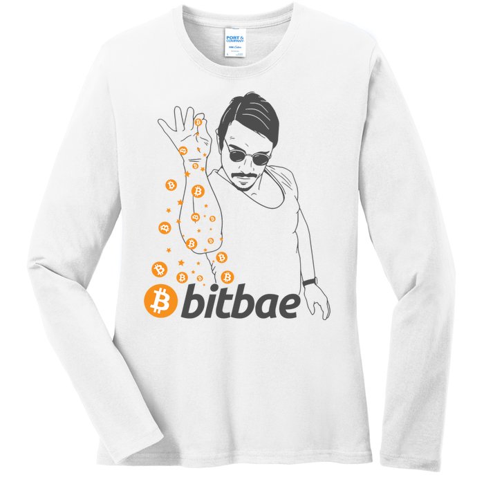 Crypto Salt Bae Bitcoin Ladies Long Sleeve Shirt