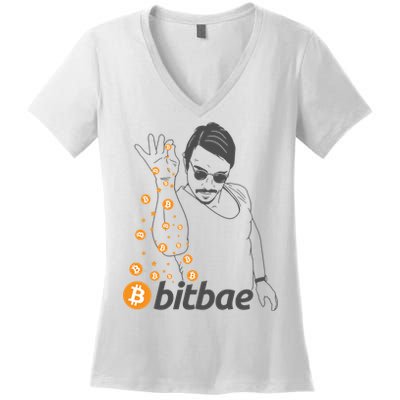 Crypto Salt Bae Bitcoin Women's V-Neck T-Shirt
