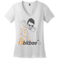 Crypto Salt Bae Bitcoin Women's V-Neck T-Shirt