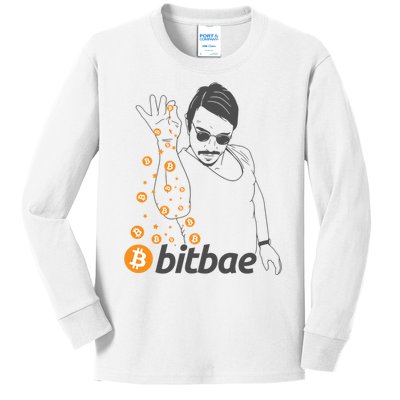 Crypto Salt Bae Bitcoin Kids Long Sleeve Shirt