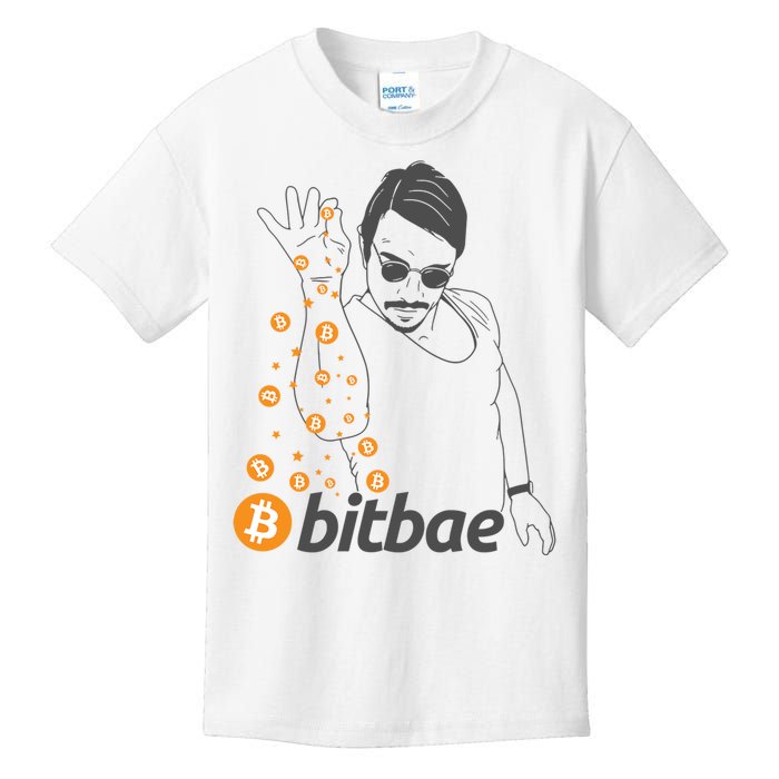 Crypto Salt Bae Bitcoin Kids T-Shirt