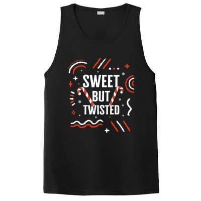 Christmas Sweet But Twisted Candy Cane Matching Design Tee Great Gift PosiCharge Competitor Tank