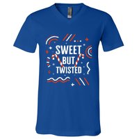 Christmas Sweet But Twisted Candy Cane Matching Design Tee Great Gift V-Neck T-Shirt