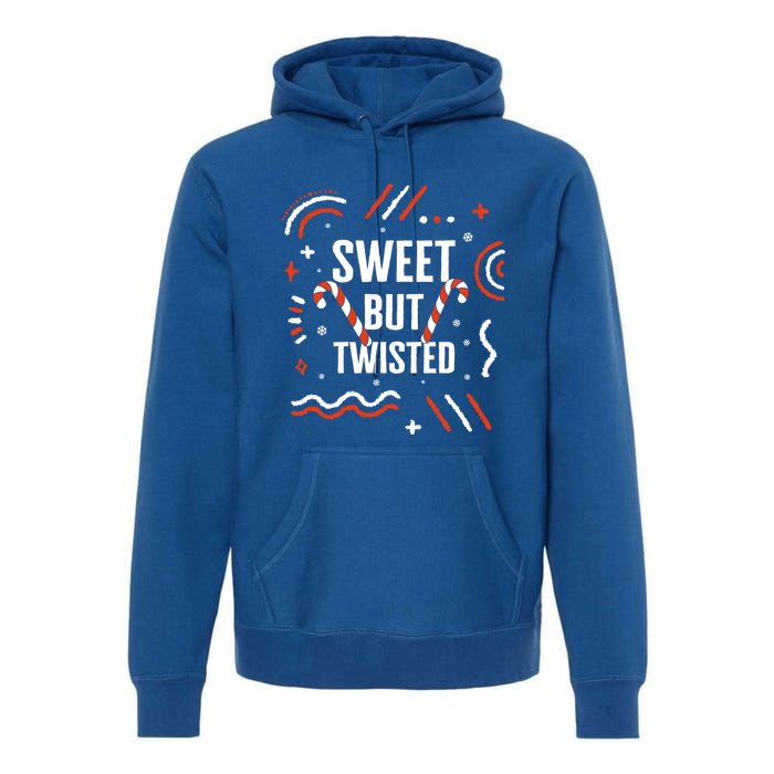 Christmas Sweet But Twisted Candy Cane Matching Design Tee Great Gift Premium Hoodie