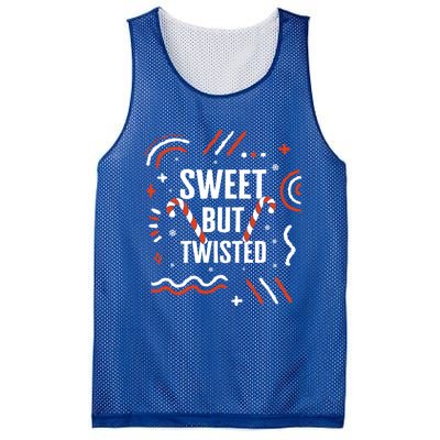 Christmas Sweet But Twisted Candy Cane Matching Design Tee Great Gift Mesh Reversible Basketball Jersey Tank