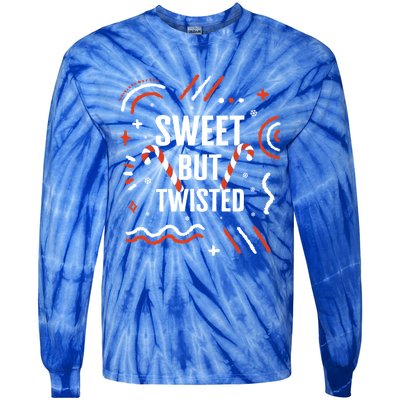 Christmas Sweet But Twisted Candy Cane Matching Design Tee Great Gift Tie-Dye Long Sleeve Shirt