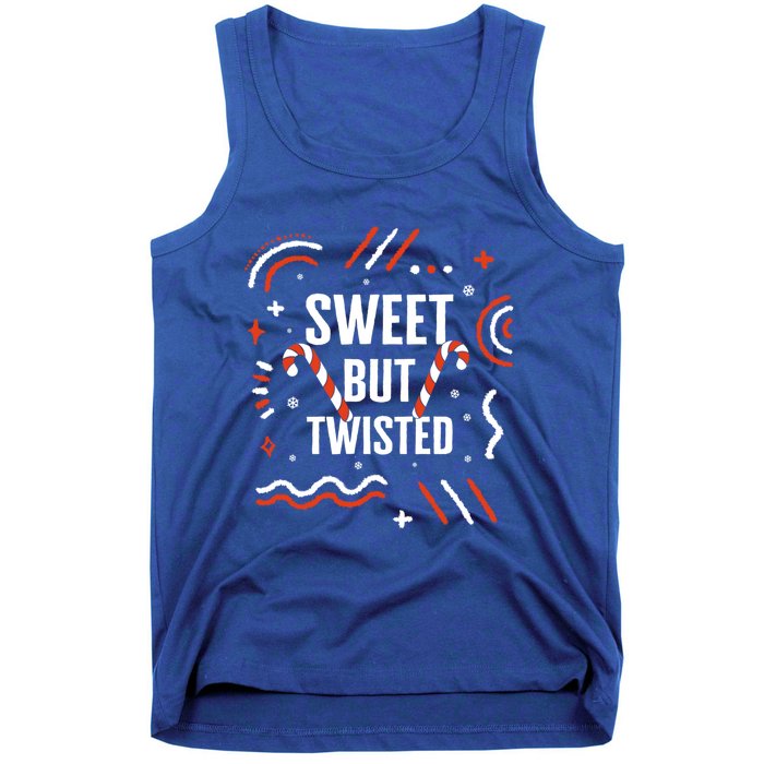 Christmas Sweet But Twisted Candy Cane Matching Design Tee Great Gift Tank Top