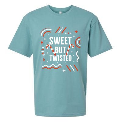 Christmas Sweet But Twisted Candy Cane Matching Design Tee Great Gift Sueded Cloud Jersey T-Shirt