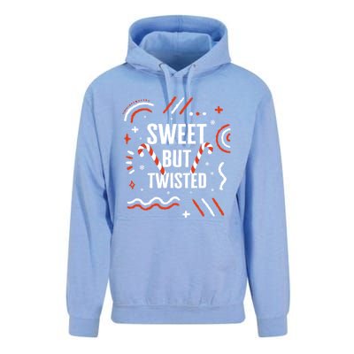 Christmas Sweet But Twisted Candy Cane Matching Design Tee Great Gift Unisex Surf Hoodie