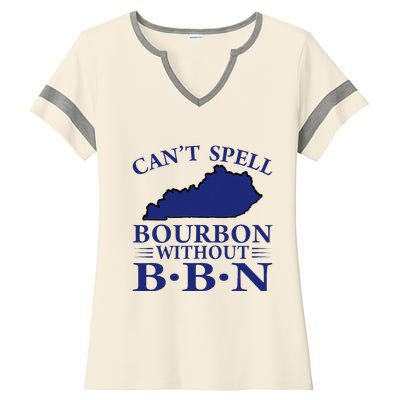 CanT Spell Bourbon Without Bbn Kentucky Bourbon Trail Ladies Halftime Notch Neck Tee