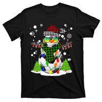 Christmas Soccer Ball Snowman Santa Hat Pajamas For Boys Premium T-Shirt