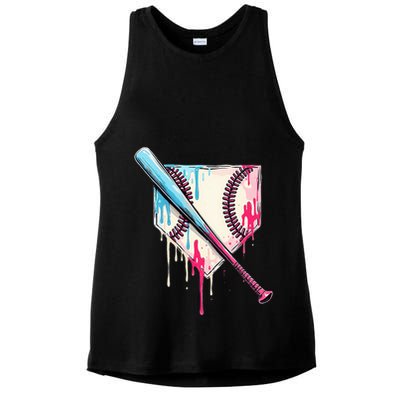 Cool Sport B.A.S.E.B.A.L.L Home Plate Drip With Sprinkles Drip Ladies PosiCharge Tri-Blend Wicking Tank