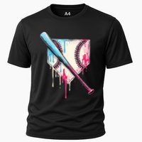Cool Sport B.A.S.E.B.A.L.L Home Plate Drip With Sprinkles Drip Cooling Performance Crew T-Shirt
