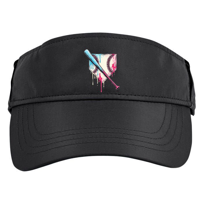 Cool Sport B.A.S.E.B.A.L.L Home Plate Drip With Sprinkles Drip Adult Drive Performance Visor