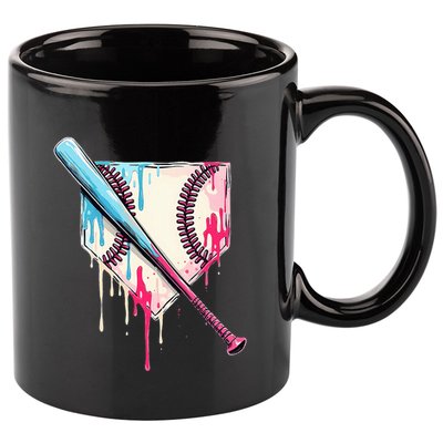 Cool Sport B.A.S.E.B.A.L.L Home Plate Drip With Sprinkles Drip 11oz C Handle Ceramic Mug