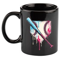 Cool Sport B.A.S.E.B.A.L.L Home Plate Drip With Sprinkles Drip 11oz C Handle Ceramic Mug