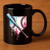Cool Sport B.A.S.E.B.A.L.L Home Plate Drip With Sprinkles Drip 11oz C Handle Ceramic Mug