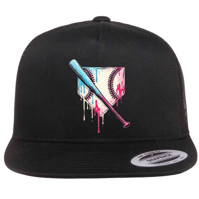 Cool Sport B.A.S.E.B.A.L.L Home Plate Drip With Sprinkles Drip Flatbill Hat