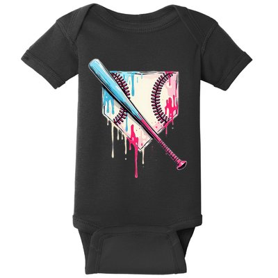 Cool Sport B.A.S.E.B.A.L.L Home Plate Drip With Sprinkles Drip Baby Bodysuit