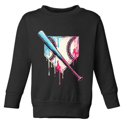 Cool Sport B.A.S.E.B.A.L.L Home Plate Drip With Sprinkles Drip Toddler Sweatshirt