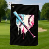 Cool Sport B.A.S.E.B.A.L.L Home Plate Drip With Sprinkles Drip Golf Towel