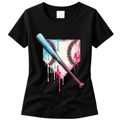 Cool Sport B.A.S.E.B.A.L.L Home Plate Drip With Sprinkles Drip Womens T-Shirt