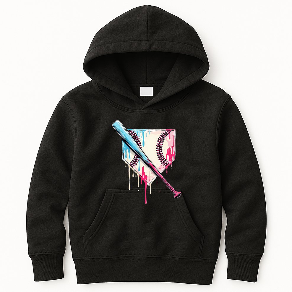 Cool Sport B.A.S.E.B.A.L.L Home Plate Drip With Sprinkles Drip Kids Hoodie