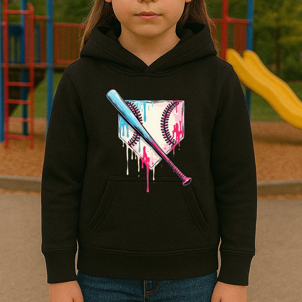Cool Sport B.A.S.E.B.A.L.L Home Plate Drip With Sprinkles Drip Kids Hoodie