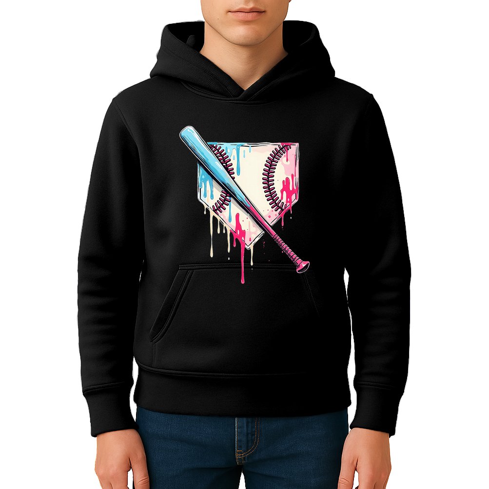 Cool Sport B.A.S.E.B.A.L.L Home Plate Drip With Sprinkles Drip Kids Hoodie