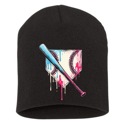Cool Sport B.A.S.E.B.A.L.L Home Plate Drip With Sprinkles Drip Short Acrylic Beanie