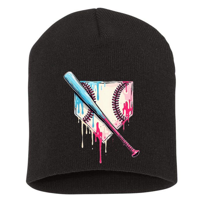 Cool Sport B.A.S.E.B.A.L.L Home Plate Drip With Sprinkles Drip Short Acrylic Beanie
