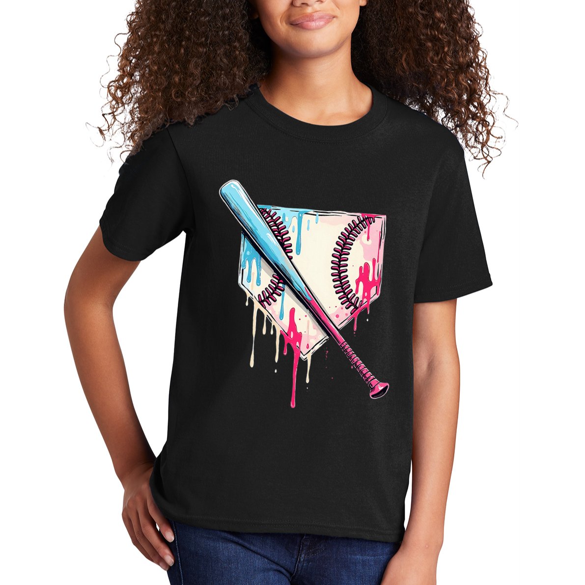 Cool Sport B.A.S.E.B.A.L.L Home Plate Drip With Sprinkles Drip Kids T-Shirt