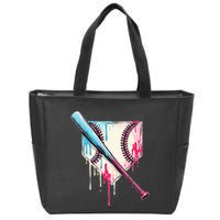 Cool Sport B.A.S.E.B.A.L.L Home Plate Drip With Sprinkles Drip Zip Tote Bag