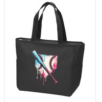 Cool Sport B.A.S.E.B.A.L.L Home Plate Drip With Sprinkles Drip Zip Tote Bag