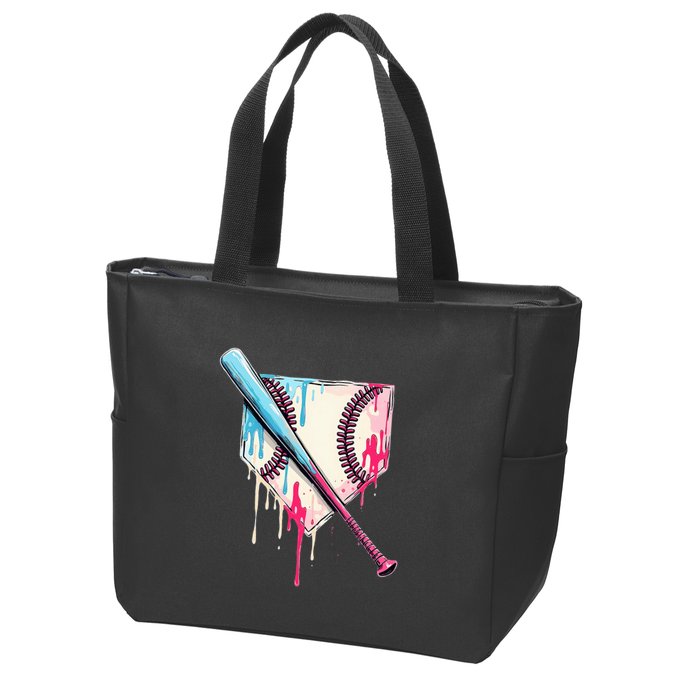 Cool Sport B.A.S.E.B.A.L.L Home Plate Drip With Sprinkles Drip Zip Tote Bag