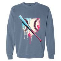 Cool Sport B.A.S.E.B.A.L.L Home Plate Drip With Sprinkles Drip Garment-Dyed Sweatshirt