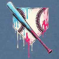 Cool Sport B.A.S.E.B.A.L.L Home Plate Drip With Sprinkles Drip Garment-Dyed Sweatshirt
